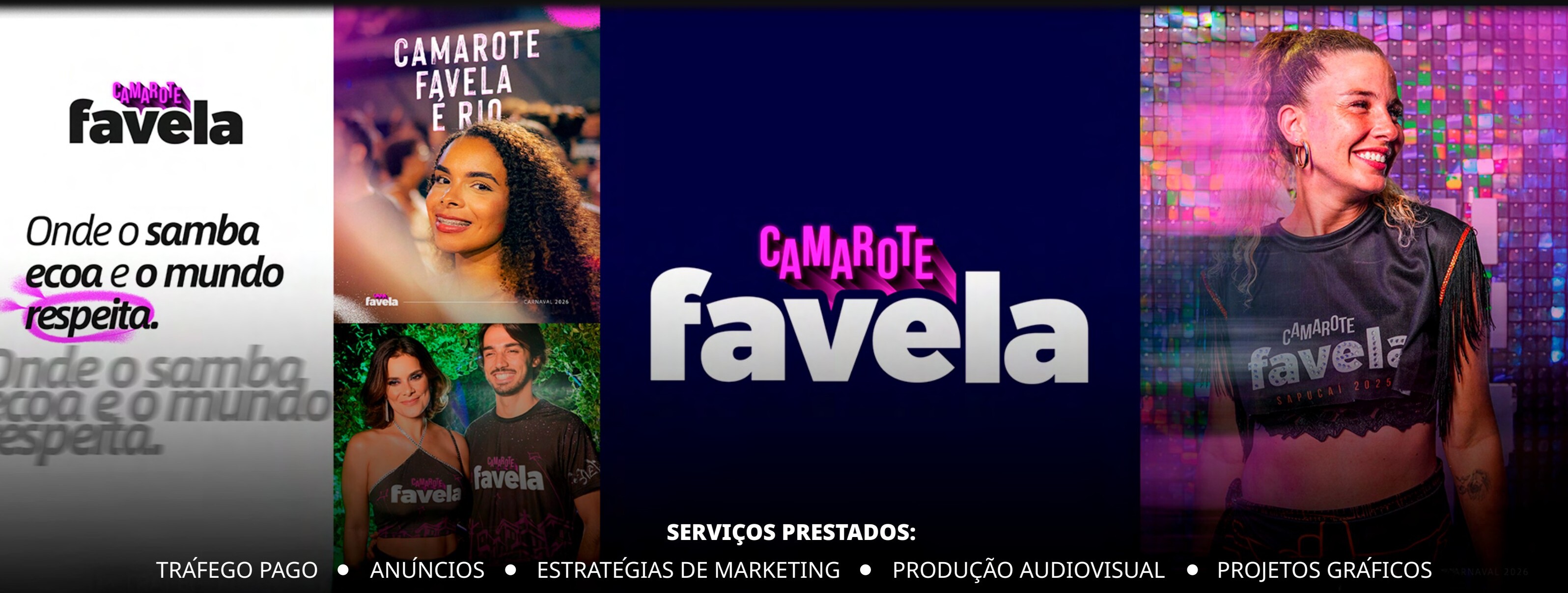 Case Camarote Favela — 360° · Todos os serviços